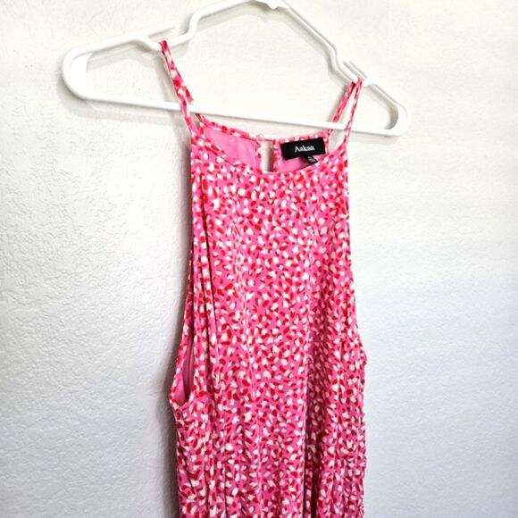 NWOT Aakaa | Leopard Print Sleeveless Mini Dress Waist Tie, Women's XL - Picture 5 of 9